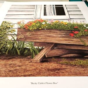 Certified Artwork by Cotton Ketchie, "Becky Cable's Flower Box"